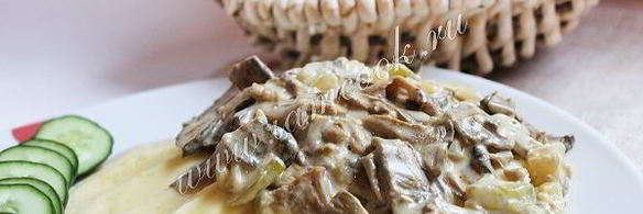 кабачки тушеные с грибами