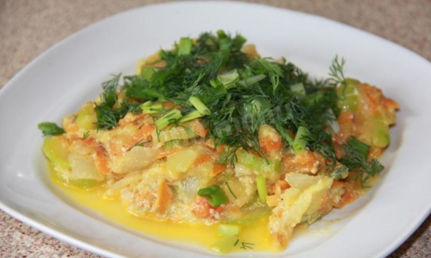 Рецепт кабачков тушеных с морковью луком и помидорами