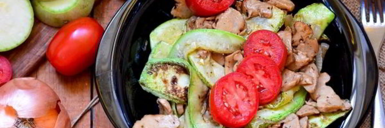 Кабачки жаренные с грибами