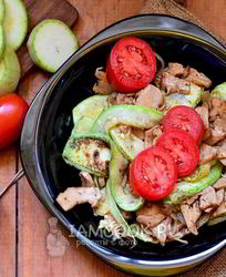 Кабачки жаренные с грибами