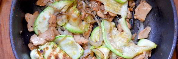 кабачки жаренные с грибами