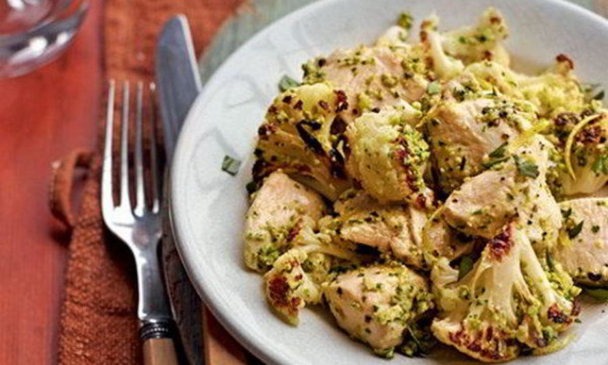 Рецепт капусты цветной с куриной грудкой