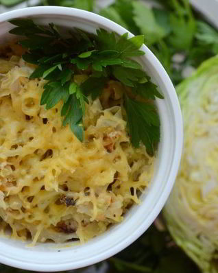 Капуста в горшочке в горчичном соусе