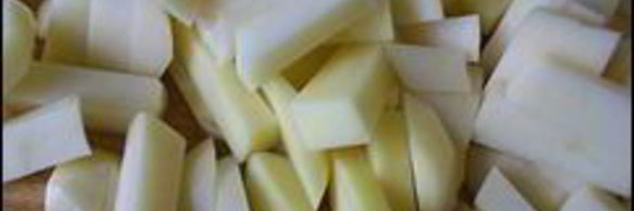 картошка тушеная с индейкой и овощами