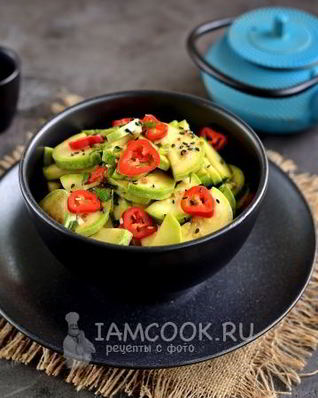 Острые кабачки по-корейски