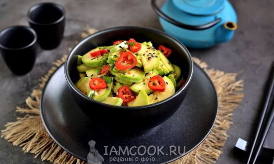 Рецепт острых кабачков по-корейски