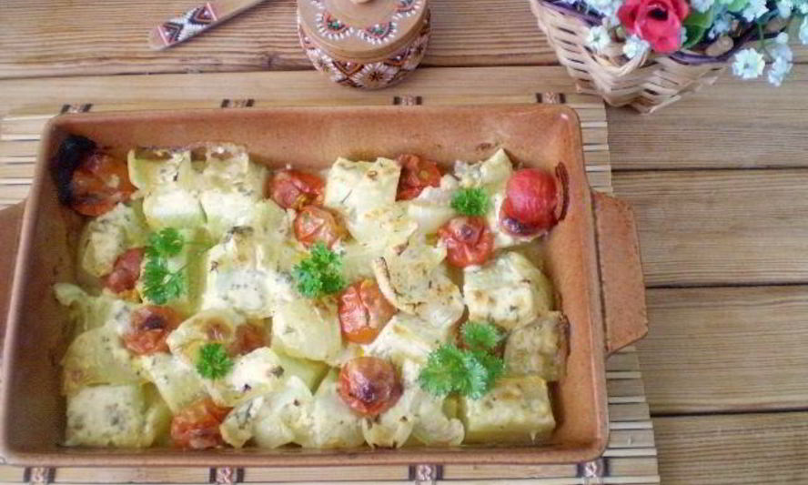 Рецепт овощей в духовке под соусом