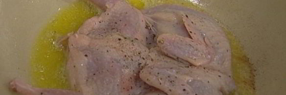 перепелки в белом вине с корицей и фасолью