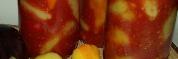 перец фаршированный баклажанами в томате