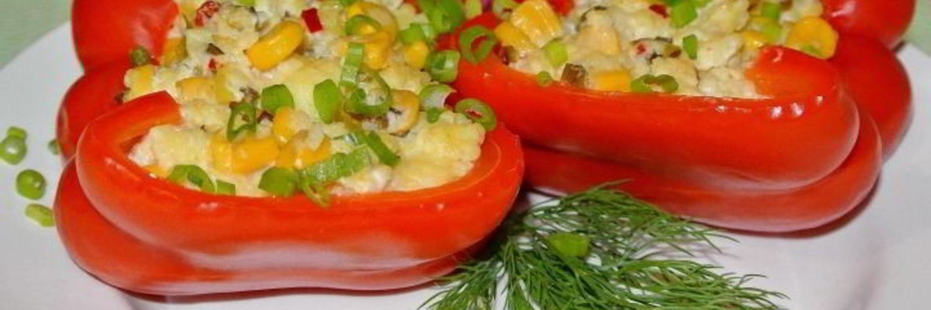 Перец, фаршированный пшеном и сыром