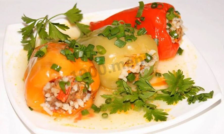 Рецепт перцев фаршированных мясом и рисом в мультиварке