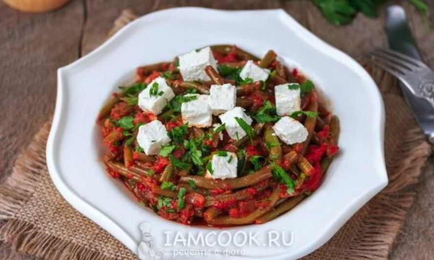 Рецепт стручковой фасоли в томатном соусе