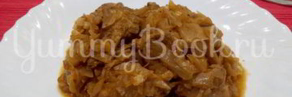 тушеная капуста со свининой