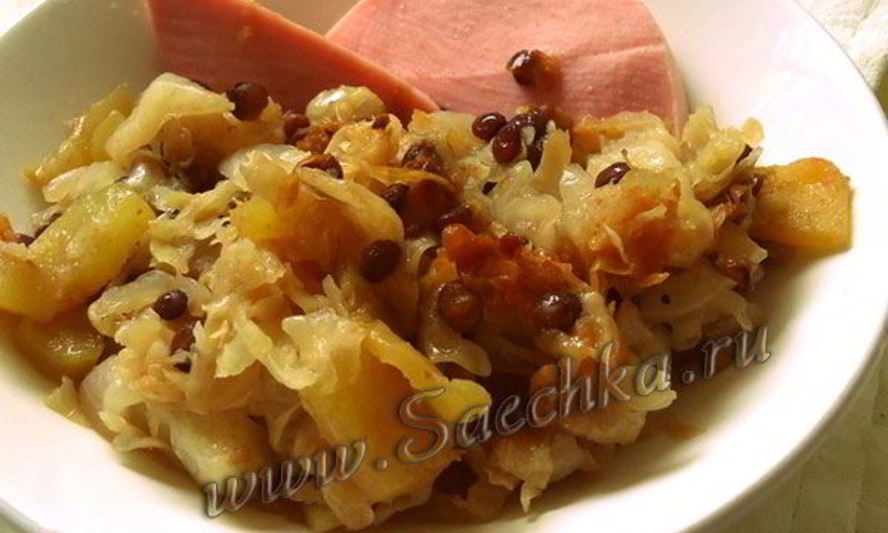 Рецепт тушеной капусты в мультиварке