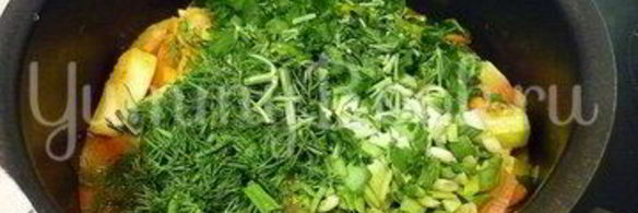 тушеные кабачки с овощами