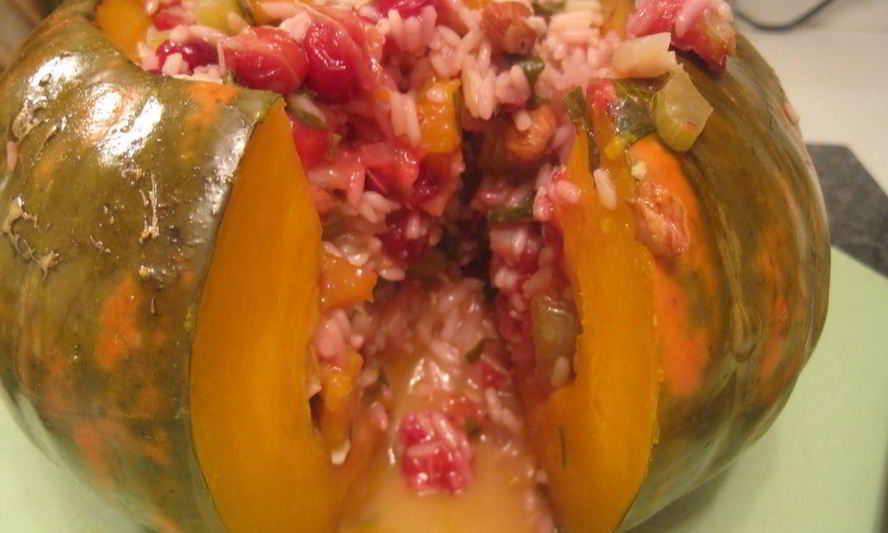 Рецепт тыквы, фаршированной рисом