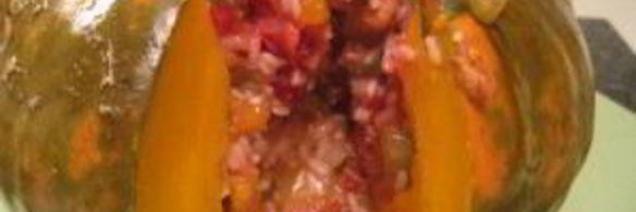 тыква, фаршированная рисом