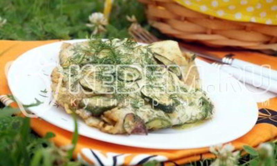 Рецепт жареных кабачков с яйцом