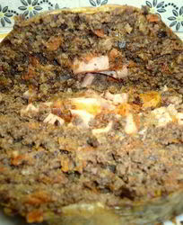 Фаршированный печеночный рулет