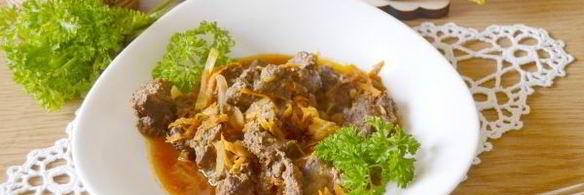 говяжья печень тушеная в соусе в мультиварке