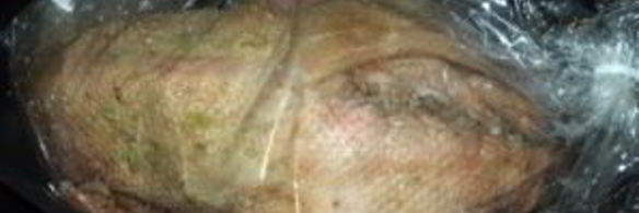 гусь с гречкой, грибами и печенью