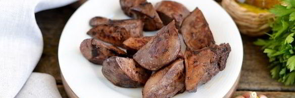 индюшиная печень с персиками