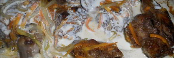 куриная печень под сырной шубой