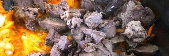 куриная печень с фасолькой