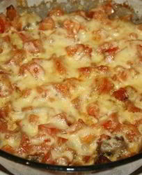 Куриная печень с помидорами по-милански