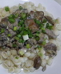 Куриная печень со сливками