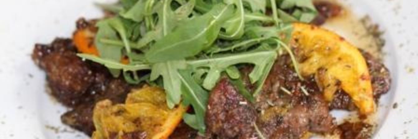 Куриная печень тушеная по-итальянски с апельсином