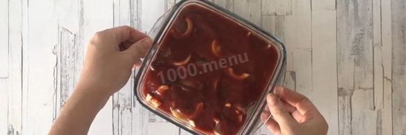 куриная печень в духовке запеченная с луком и чесноком