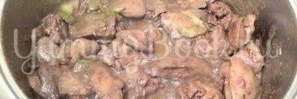 куриная печень в портвейне и сметане