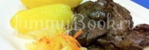 куриная печень в портвейне и сметане