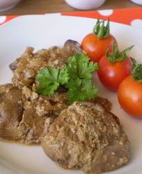 Куриная печень в сливках в мультиварке