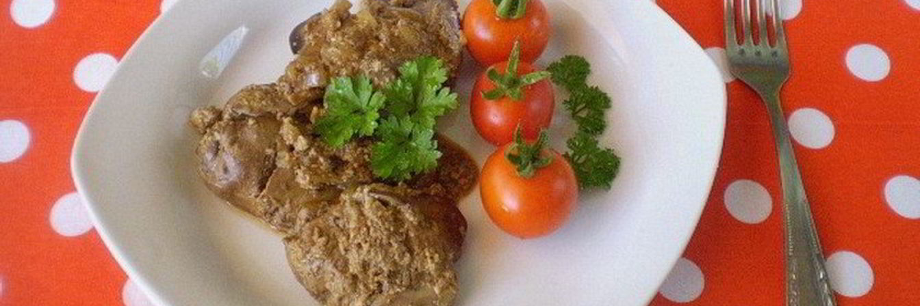 Куриная печень в сметане в мультиварке