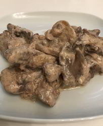 Куриная печень в сметане