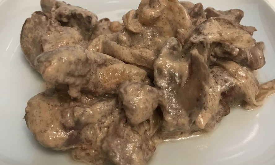 Рецепт куриной печени в сметане