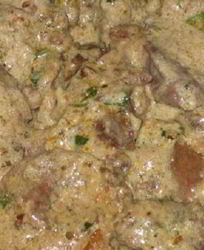 Куриная печень в соусе