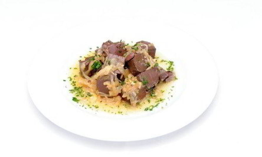 Рецепт куриной печени в сырном соусе