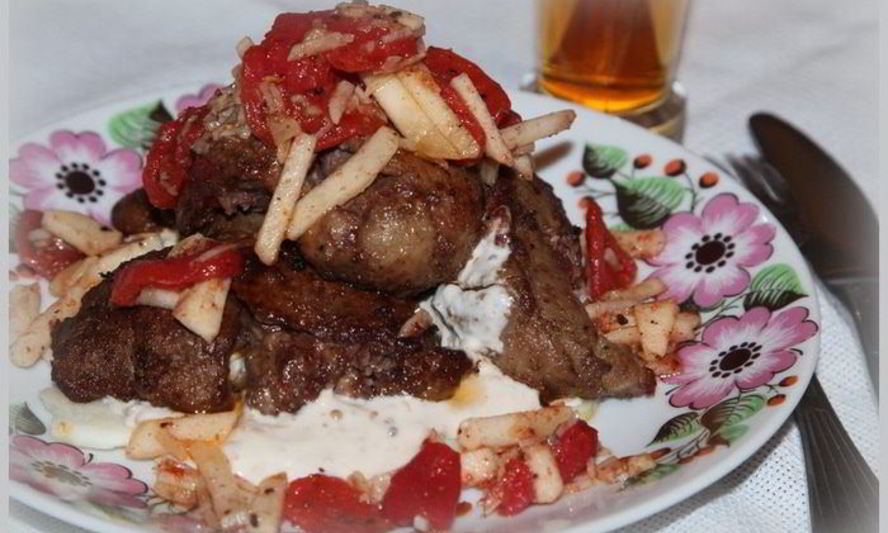 Рецепт печени фламбированной