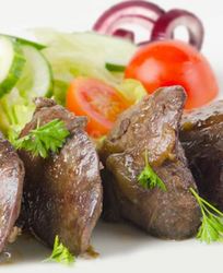 Печень говяжья отварная