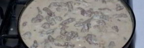 печень говяжья по-строгановски