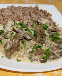 Печень индейки с луком