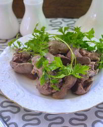 Печень куриная, отварная