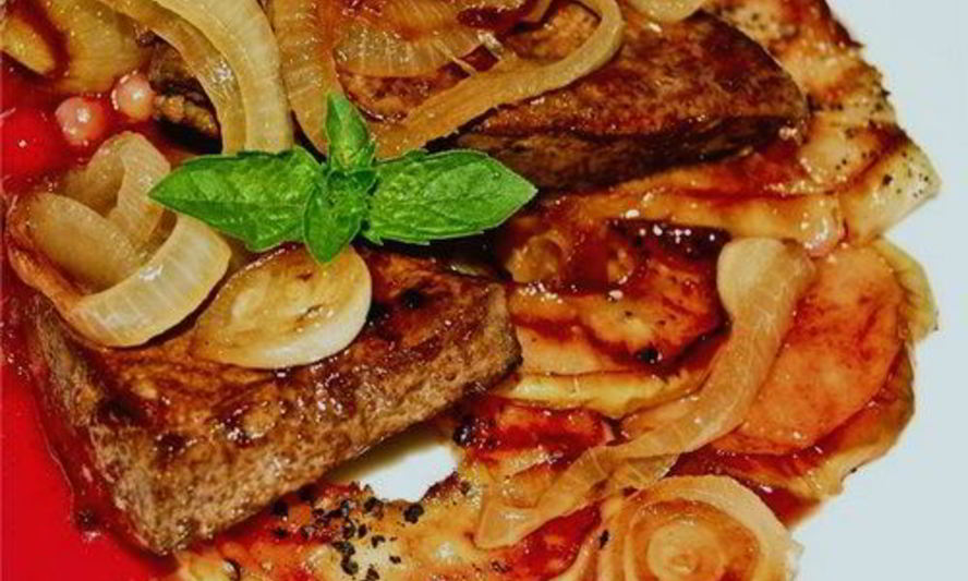 Рецепт печени по-берлински leber berliner art с яблоками