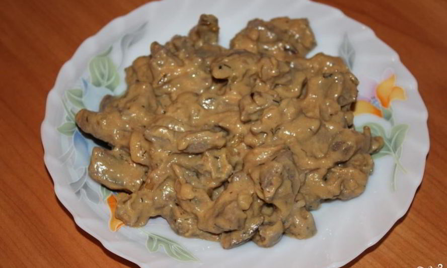 Рецепт печени по-строгановски в мультиварке