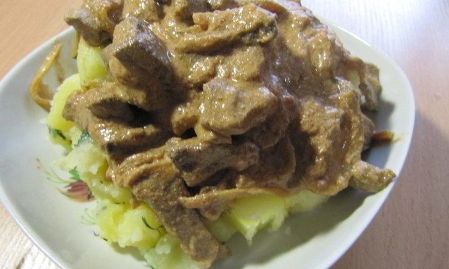 Рецепт печени по-строгановски