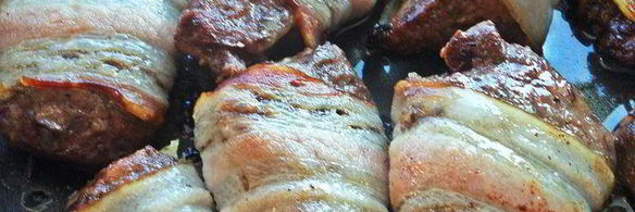 печень в беконе с картофелем