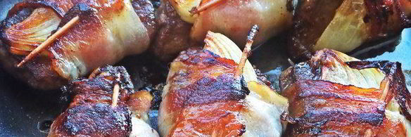 печень в беконе с картофелем